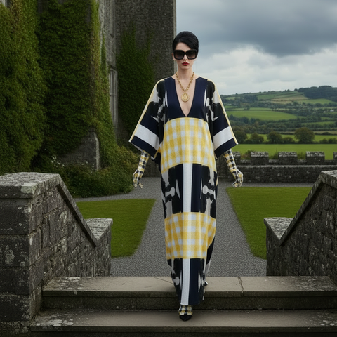 'Gingham Ben Litmus' Kaftan
