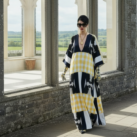 'Gingham Ben Litmus' Kaftan