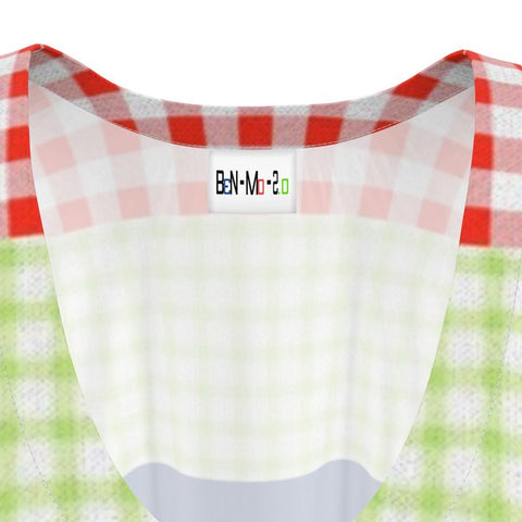 'Gingham Patchwork Block' Unisex Kaftan