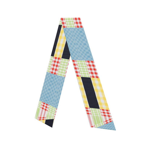 'Gingham Patchwork Block' Hair Scarf