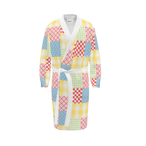 'Gingham Patchwork' Unisex Dressing Gown