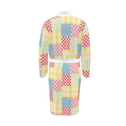 'Gingham Patchwork' Unisex Dressing Gown