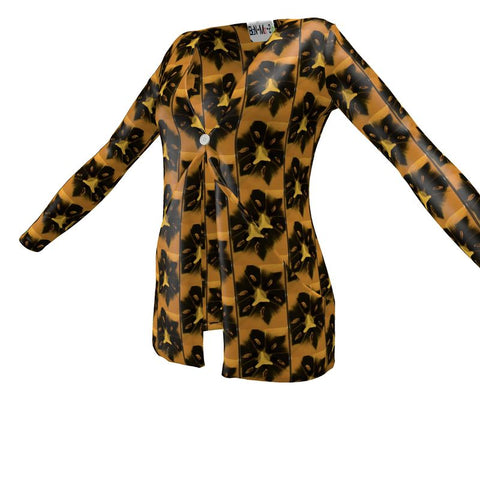 'Una Tulipa Stamen' Ladies Cardigan With Pockets
