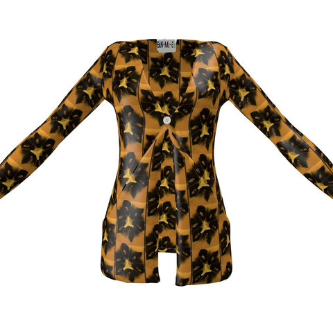'Una Tulipa Stamen' Ladies Cardigan With Pockets