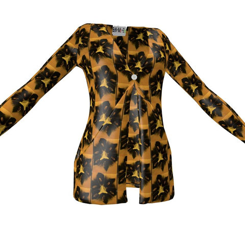 'Una Tulipa Stamen' Ladies Cardigan With Pockets