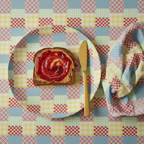 'Gingham Patchwork' China Plates
