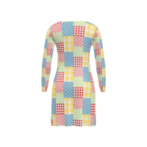 'Gingham Patchwork' Ladies Cardigan