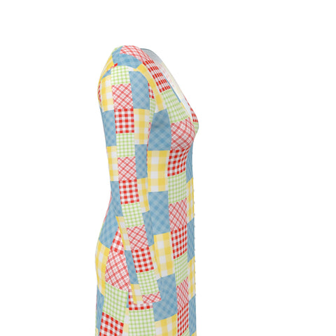 'Gingham Patchwork' Ladies Cardigan