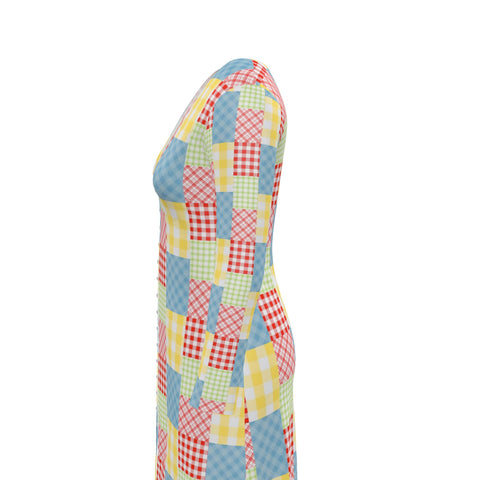 'Gingham Patchwork' Ladies Cardigan