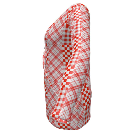 'Gingham Rouge' Ladies Cardigan With Pockets