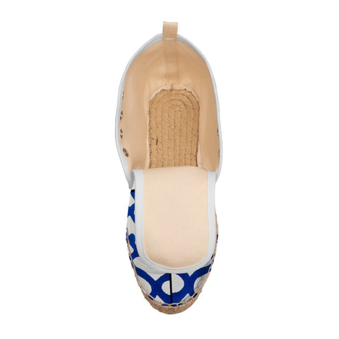 'Moroccaine Bleu' Unisex Hi Top Espadrilles