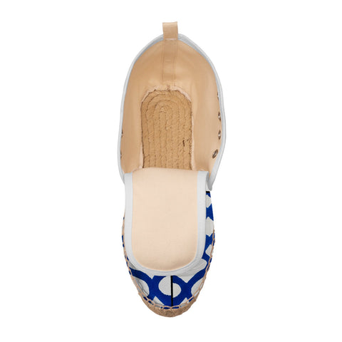 'Moroccaine Bleu' Unisex Hi Top Espadrilles