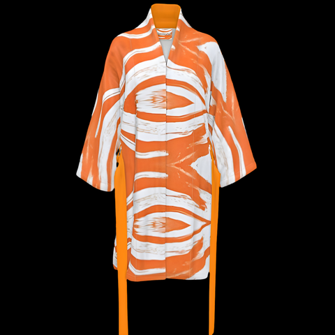 'Orange Swirl' Unisex Kimono Dress