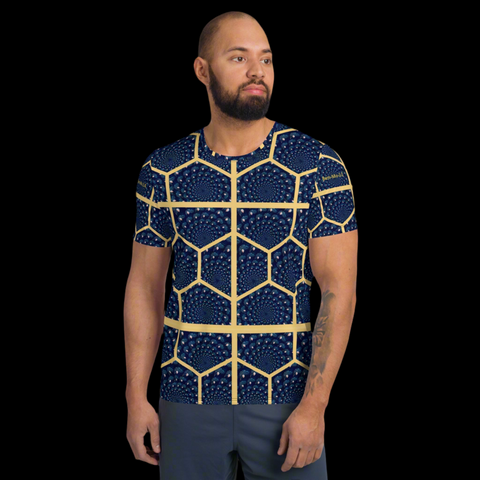 'Honeycomb Ben' All-Over Print Men's Athletic T-shirt