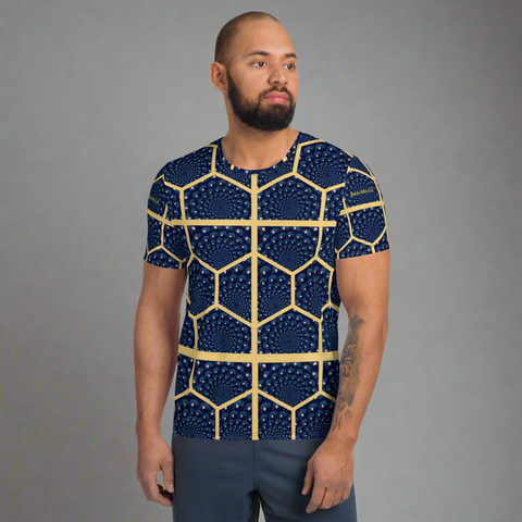 'Honeycomb Ben' All-Over Print Men's Athletic T-shirt