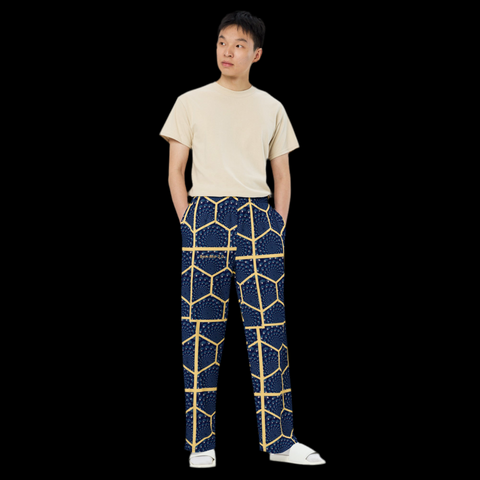 'Honeycomb Ben' All-Over Print Unisex Wide-Leg Lounge Pants