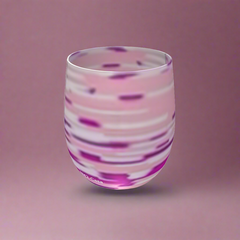 BM2-Casa ‘Pink Swirl' Water Glass