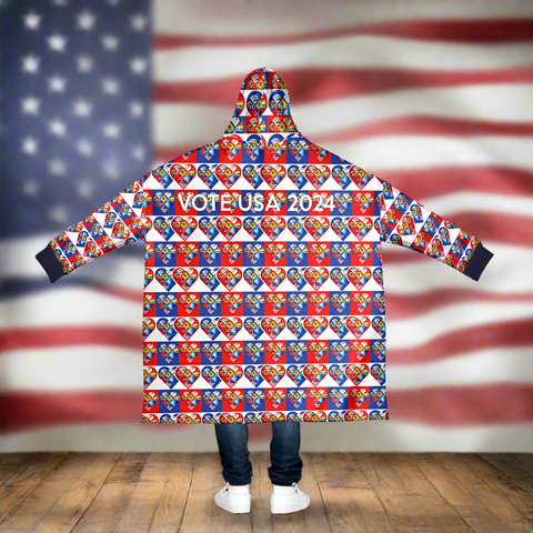 'VOTE USA 2024' Election Collection Hoodie Blanket