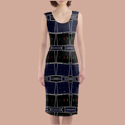 'Blackout-Blueprint' Dress