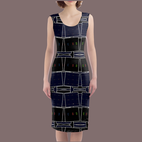 'Blackout-Blueprint' Dress