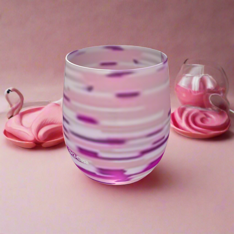 BM2-Casa ‘Pink Swirl' Water Glass