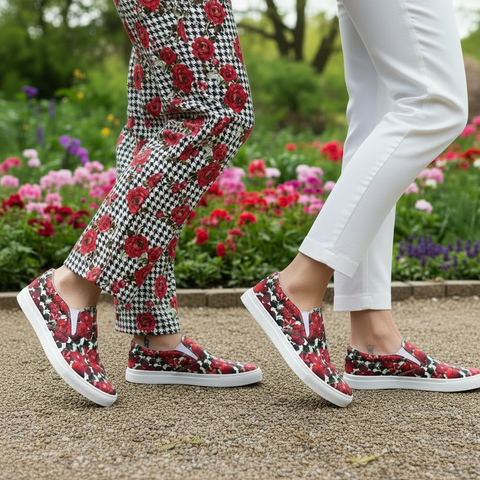 ‘Poppies for Papi' Men’s Slip-on Canvas Shoes