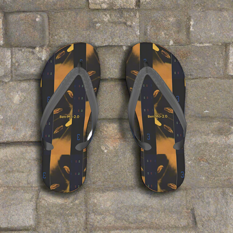 'Blackout-Blueprint' Stamen Flip flops