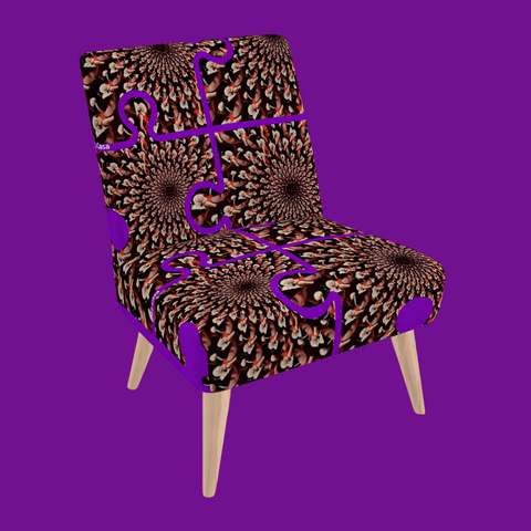 BM2-Casa 'Purple Peacock' Occasional Chair