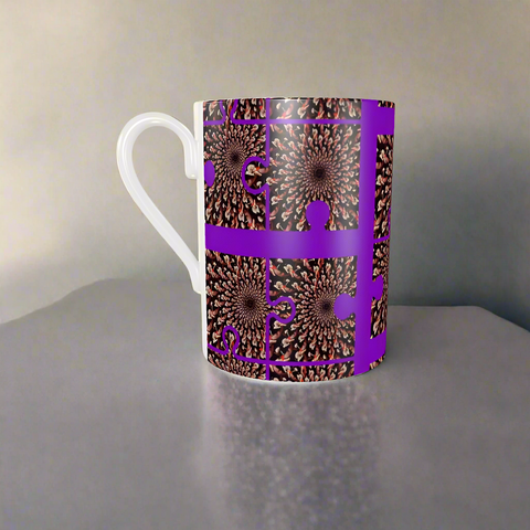 BM2-Casa 'Purple Peacock' Cup & Saucer