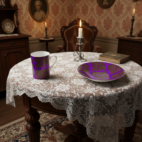 BM2-Casa 'Purple Peacock Tate' Cup & Saucer Set