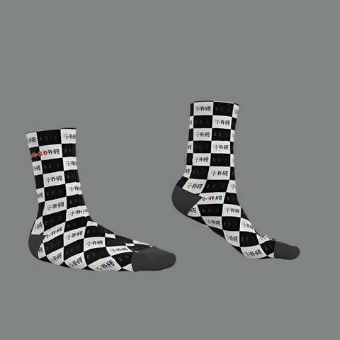 'Logo' Checkerboard Unisex Socks