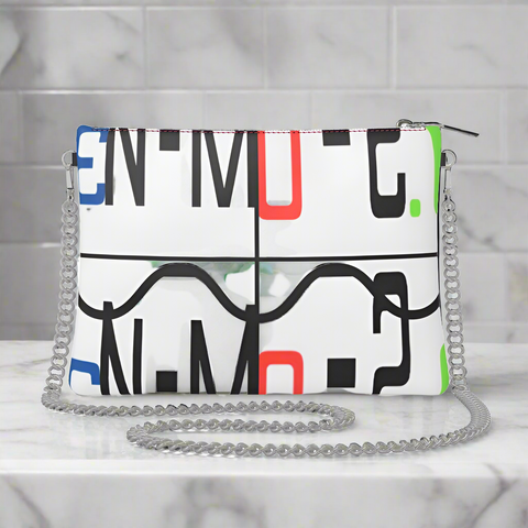 'Logo' Crossbody Bag w/ Chain