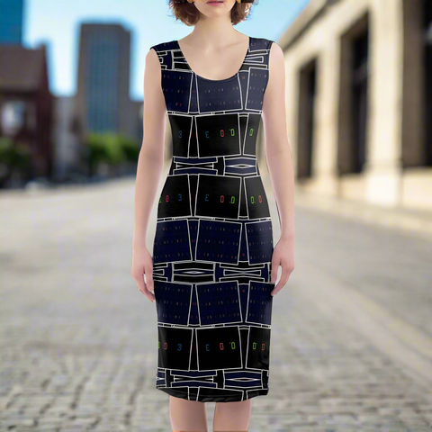 'Blackout-Blueprint' Dress