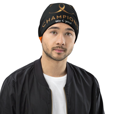 Caringkind 'Caregiver Champions’ All-Over Print Unisex Beanie