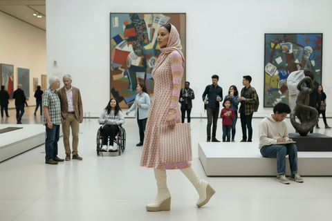 'Her Jockey' Long Sleeve Midi Dress