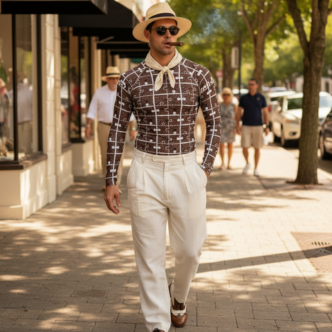 'Puzzled Peacock' Men's Rash Guard