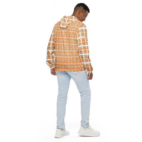 'Orange Swirl On The Beach' Men’s Windbreaker