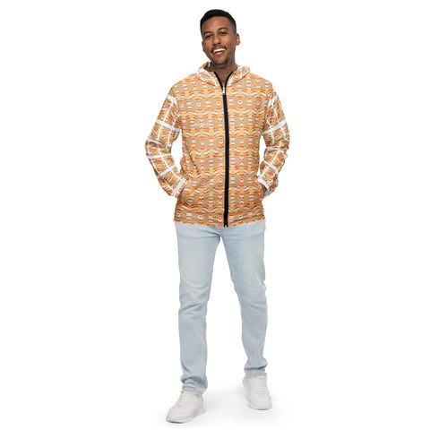 'Orange Swirl On The Beach' Men’s Windbreaker