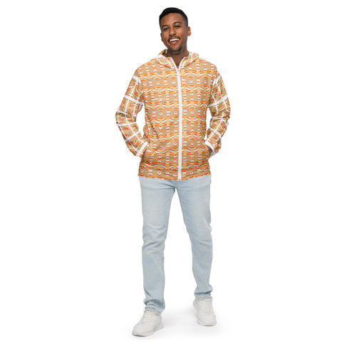 'Orange Swirl On The Beach' Men’s Windbreaker