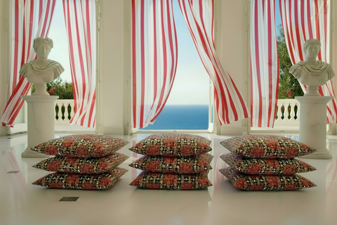 BM2-Casa 'Poppies for Papi' Premium Pillow