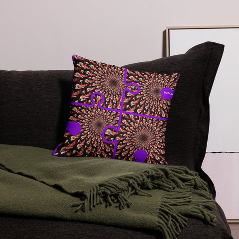 BM2-Casa: Purple Peacock Premium Pillow