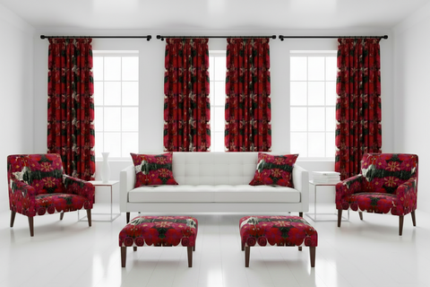 BM2-Casa 'Poppies for Papi Hybrid' Premium Pillow