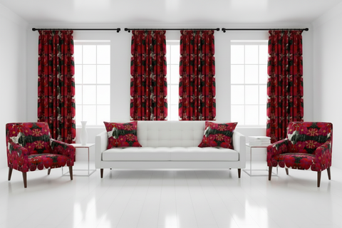 BM2-Casa 'Poppies for Papi Hybrid' Premium Pillow