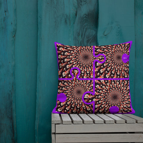 BM2-Casa: Purple Peacock Premium Pillow