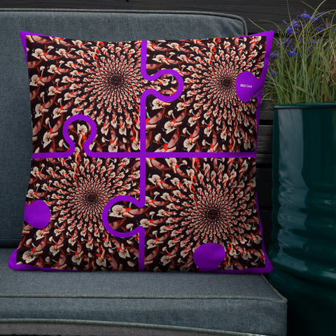 BM2-Casa: Purple Peacock Premium Pillow