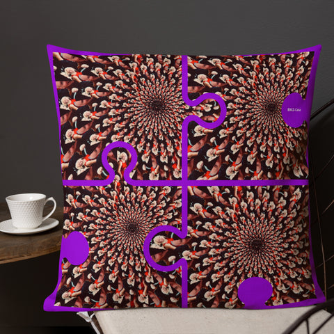 BM2-Casa: Purple Peacock Premium Pillow