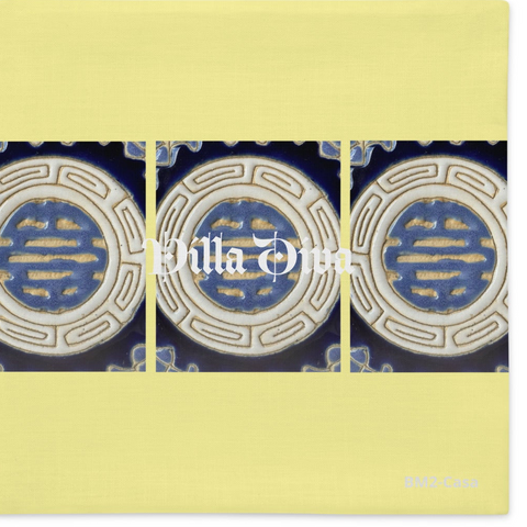 'Villa Diva' Pale Yellow 3cm Premium Pillow Case-SAMPLE