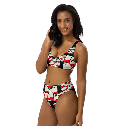 'Bird On High' Recycled High-Waisted Bikini
