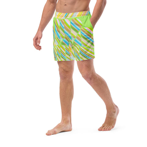 Clover Striper Men's Swim Trunks