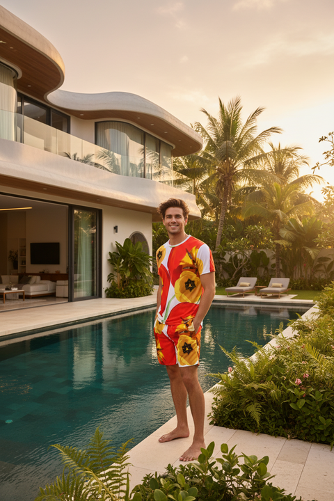 'Dua Tulipa' Men's Recycled Swim Trunks